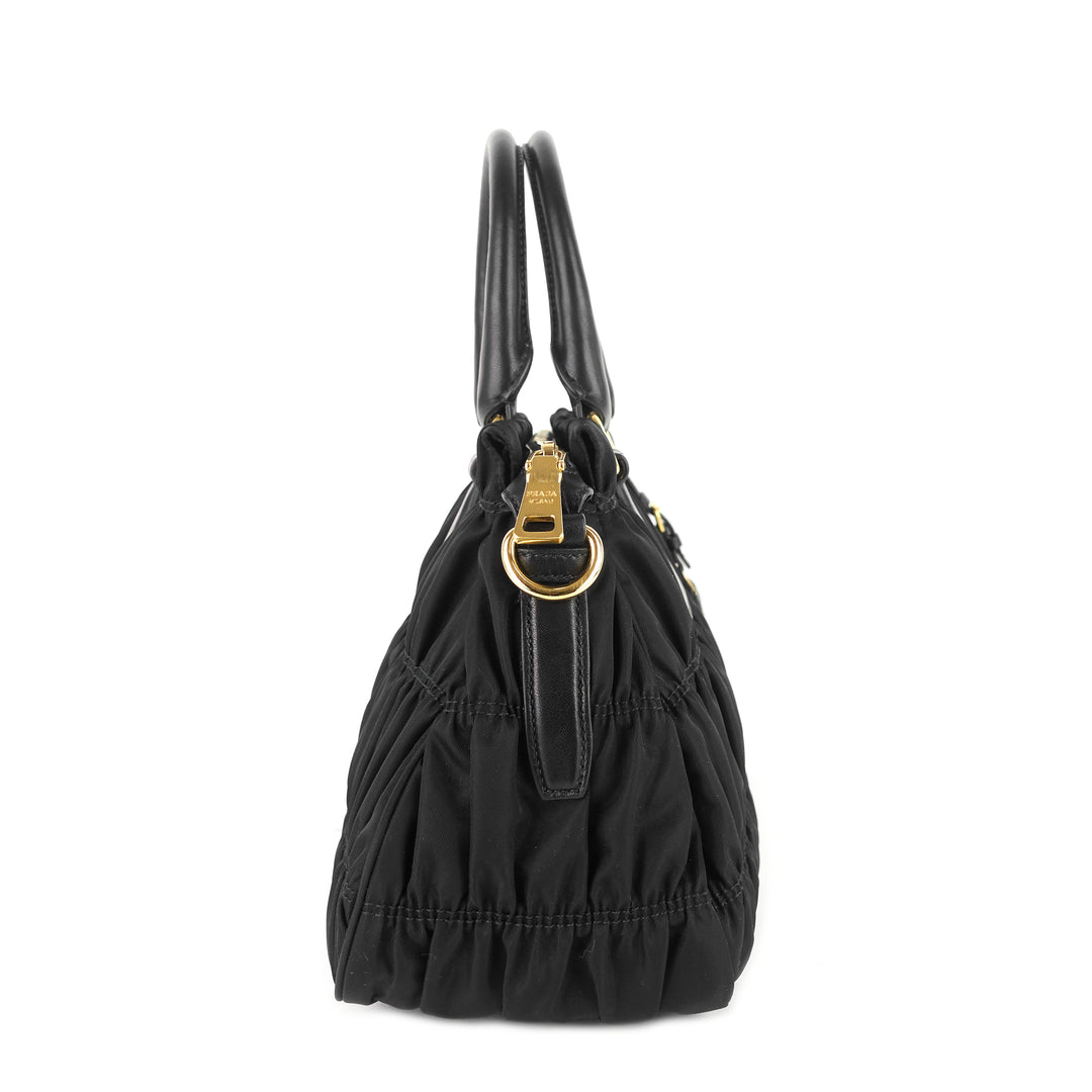gaufre tessuto nylon medium shopping tote bag