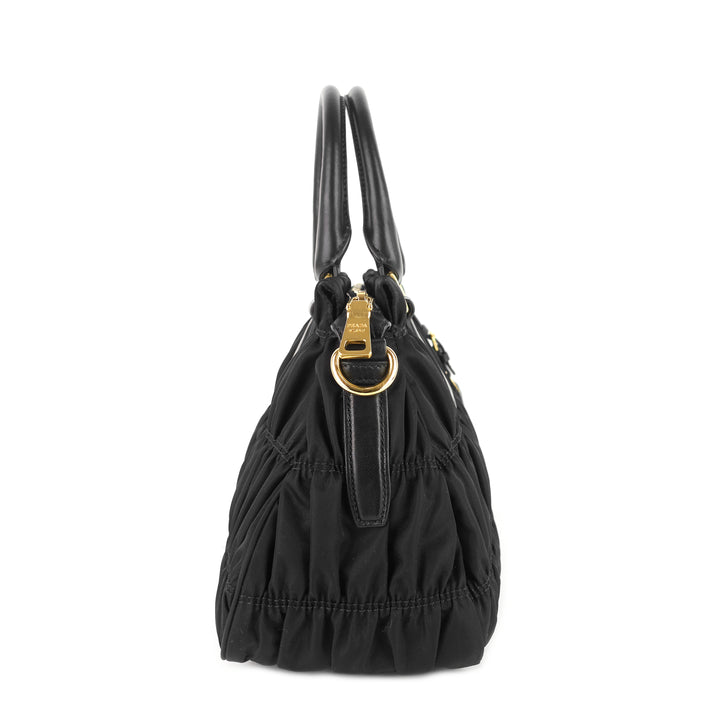 gaufre tessuto nylon medium shopping tote bag