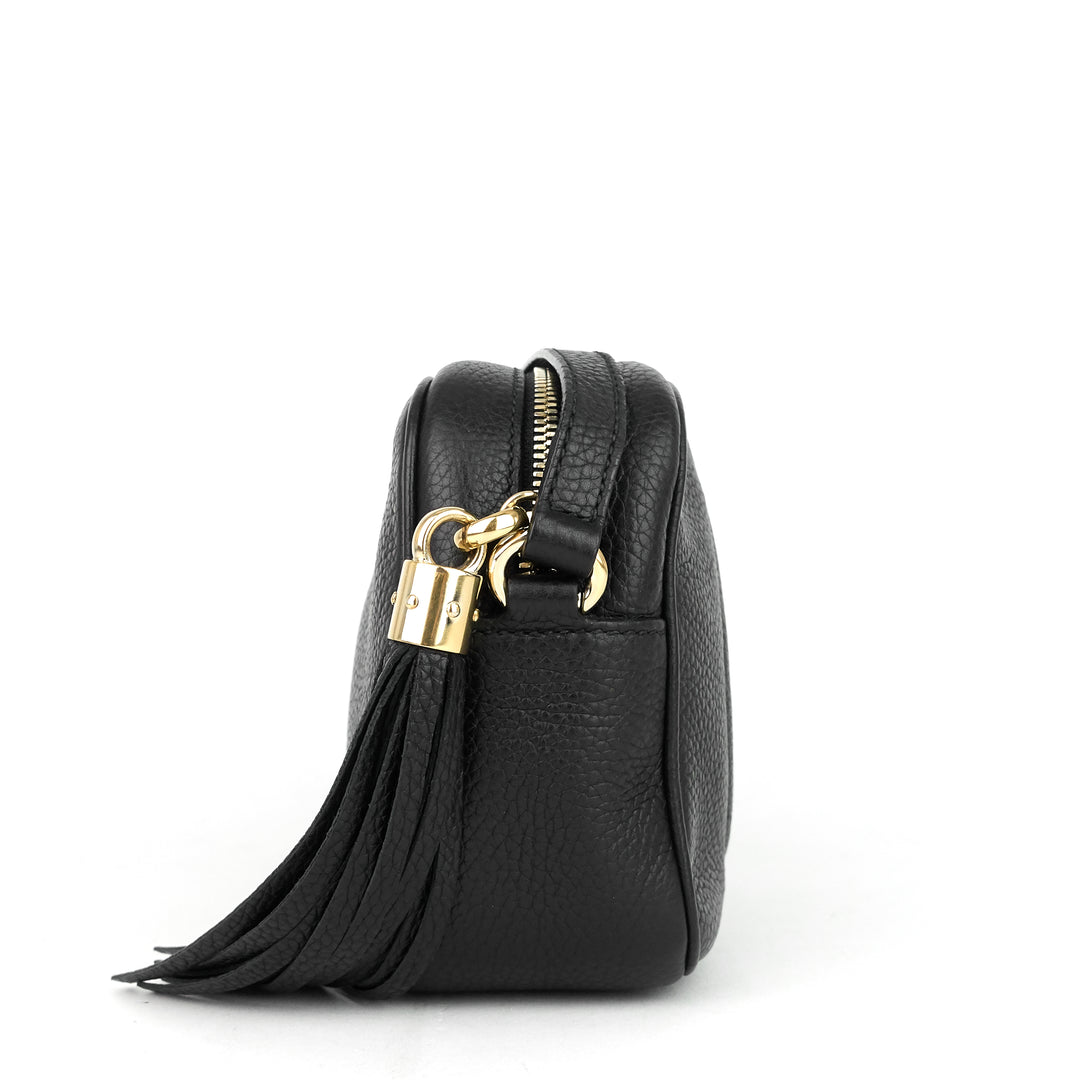 soho disco pebbled leather crossbody bag