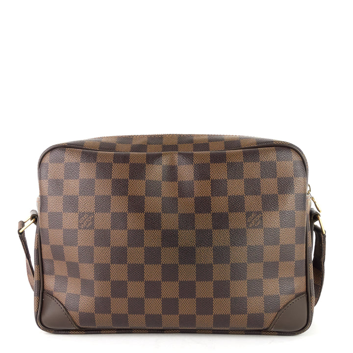 nil 28 damier ebene canvas messenger bag