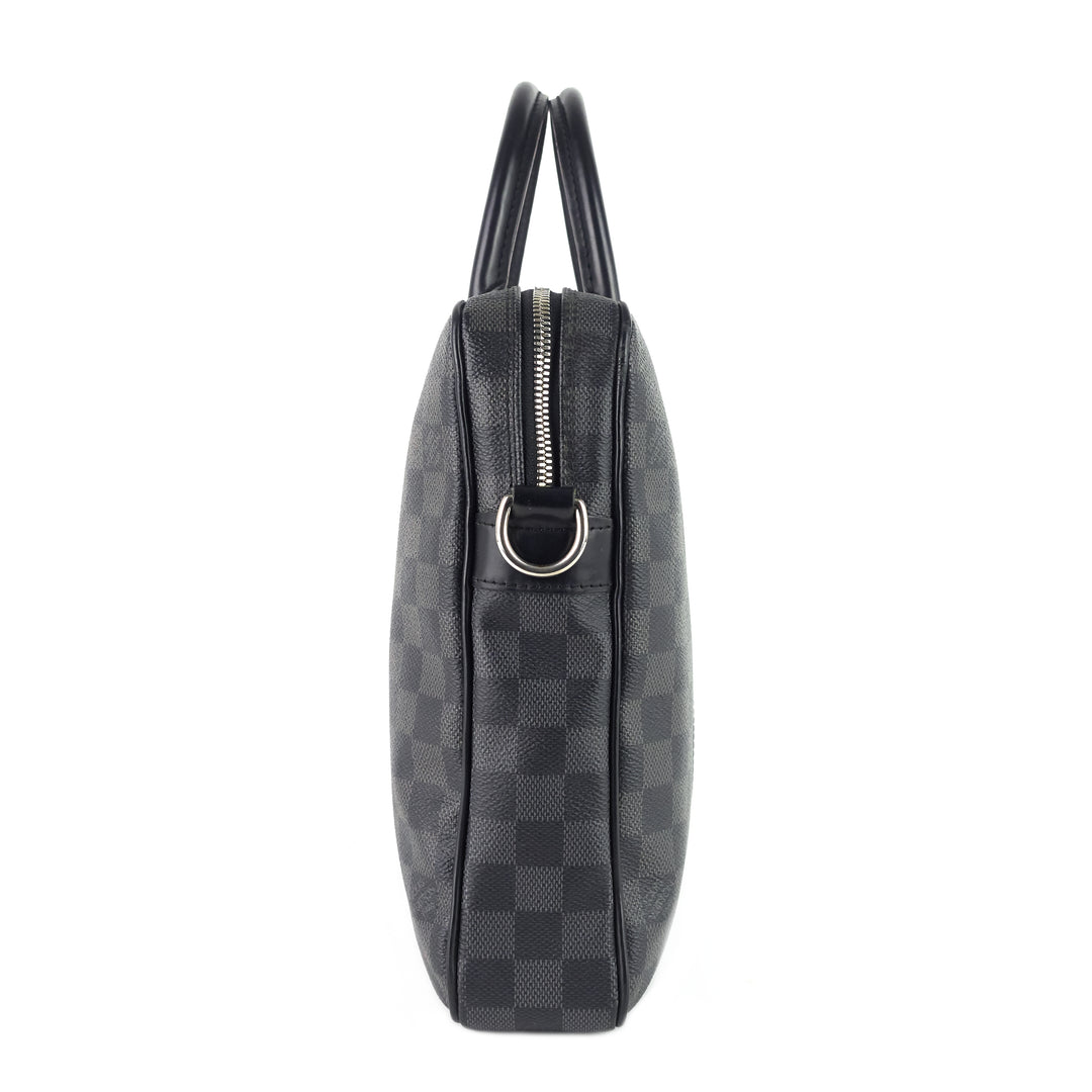 porte-documents voyage pm damier graphite canvas briefcase bag