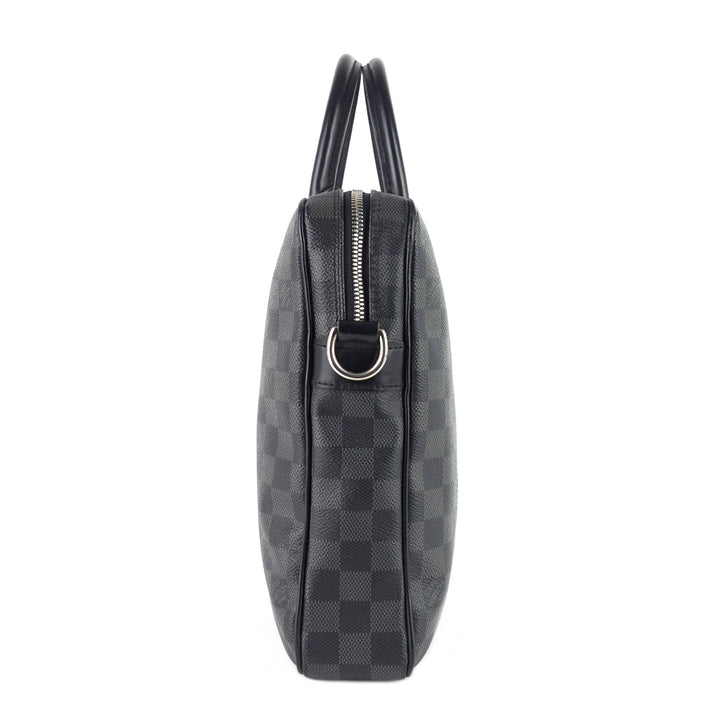 porte-documents voyage pm damier graphite canvas briefcase bag