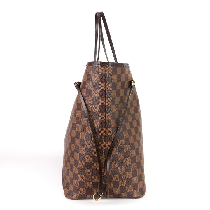 neverfull gm damier ebene canvas tote bag