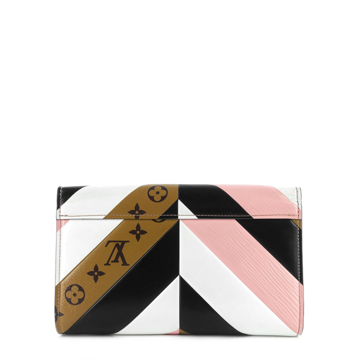 twist leather and reverse monogram wallet on chain bag