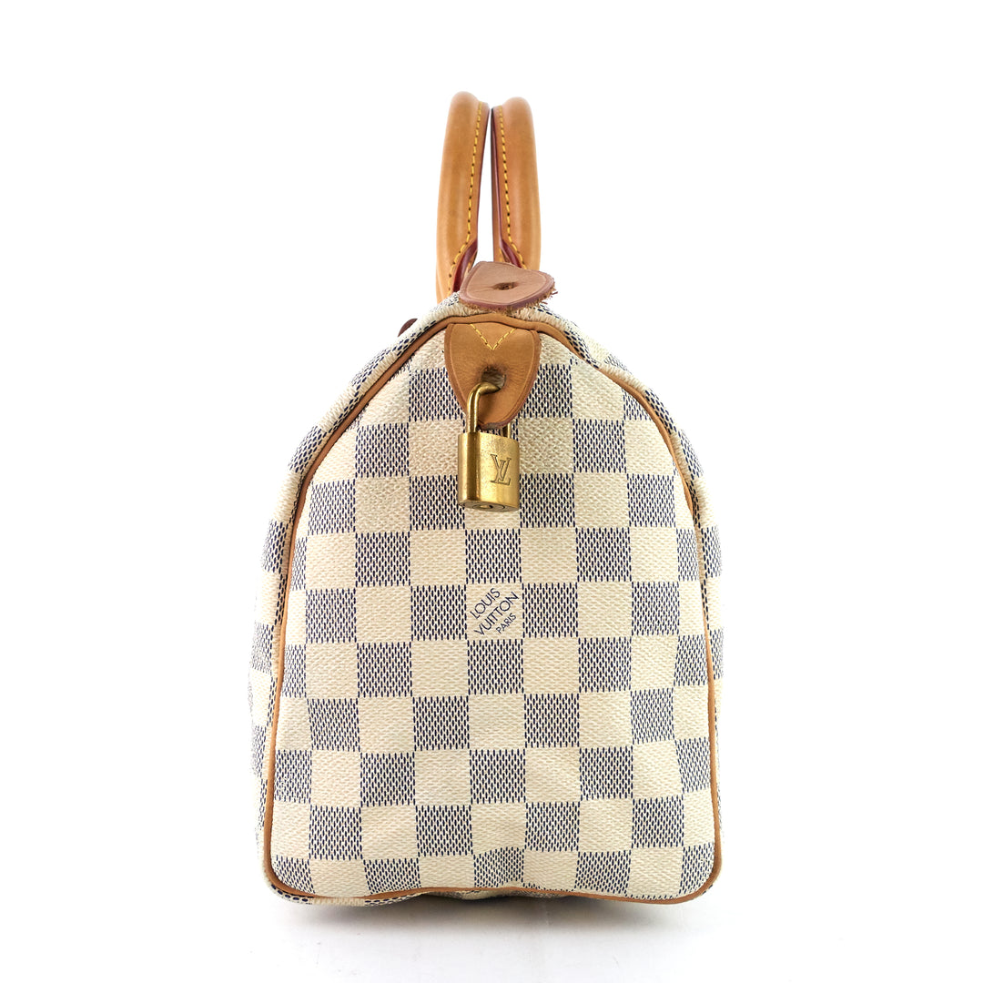 speedy 25 damier azur canvas bag