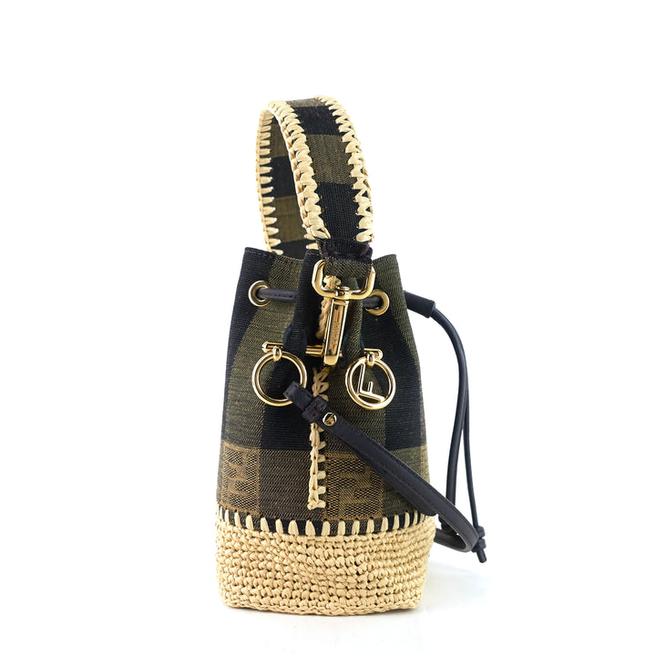 mon tresor mini pequin canvas bucket bag