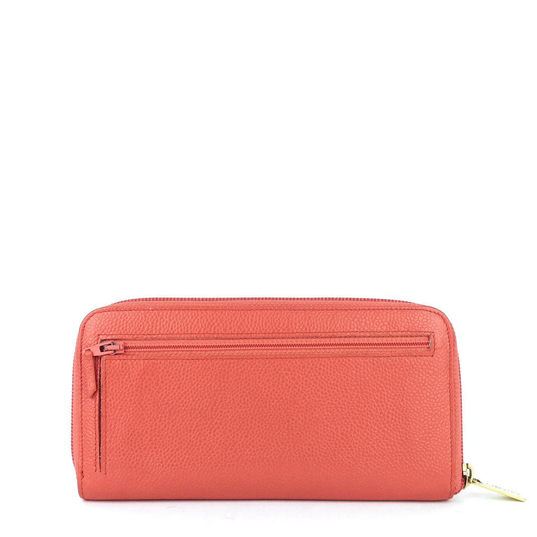 cc timeless caviar zip around wallet
