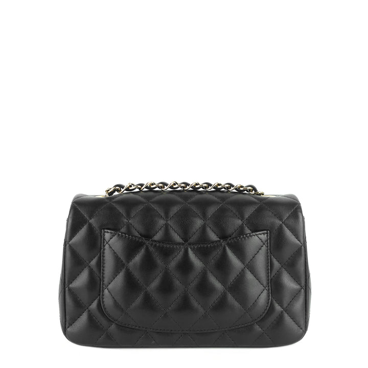classic mini lambskin leather single flap bag