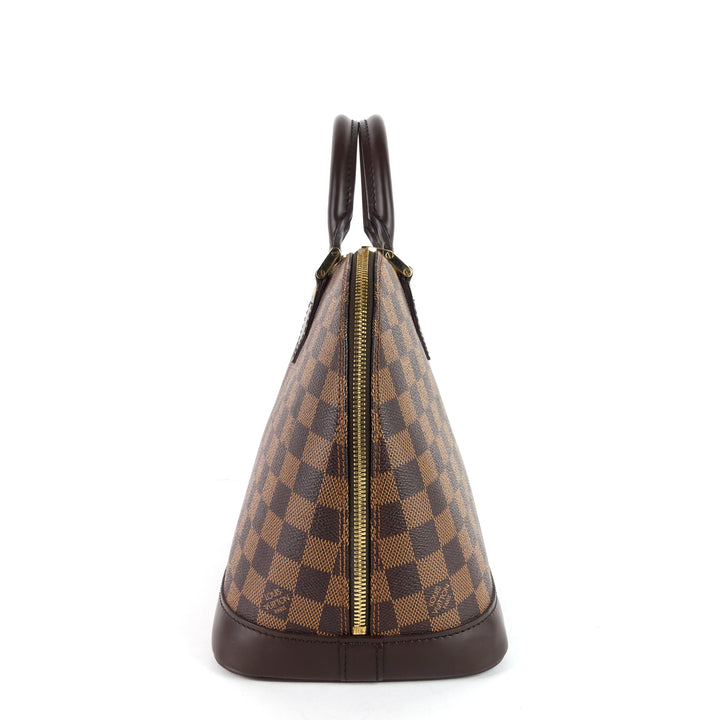 alma pm damier ebene canvas bag