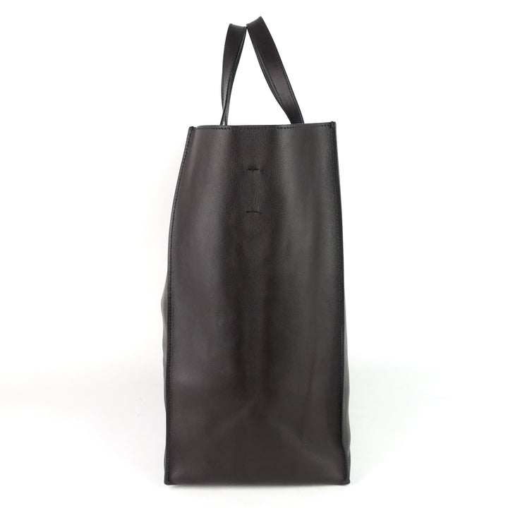 tall calfskin leather shopping tote bag