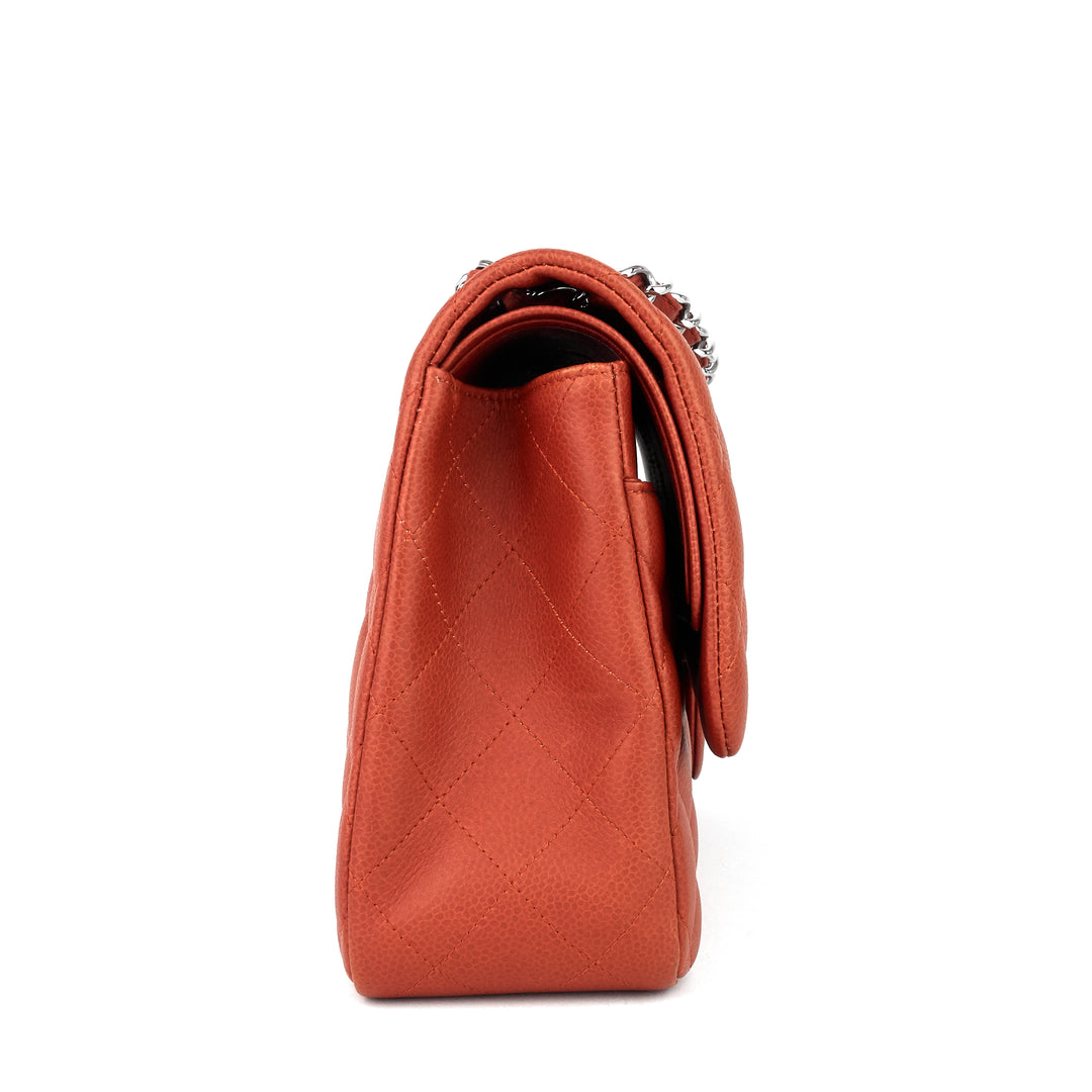 classic double flap jumbo caviar leather bag