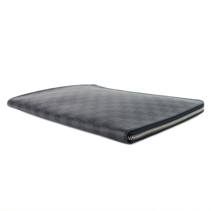 pochette jour gm zip around damier graphite canvas bag