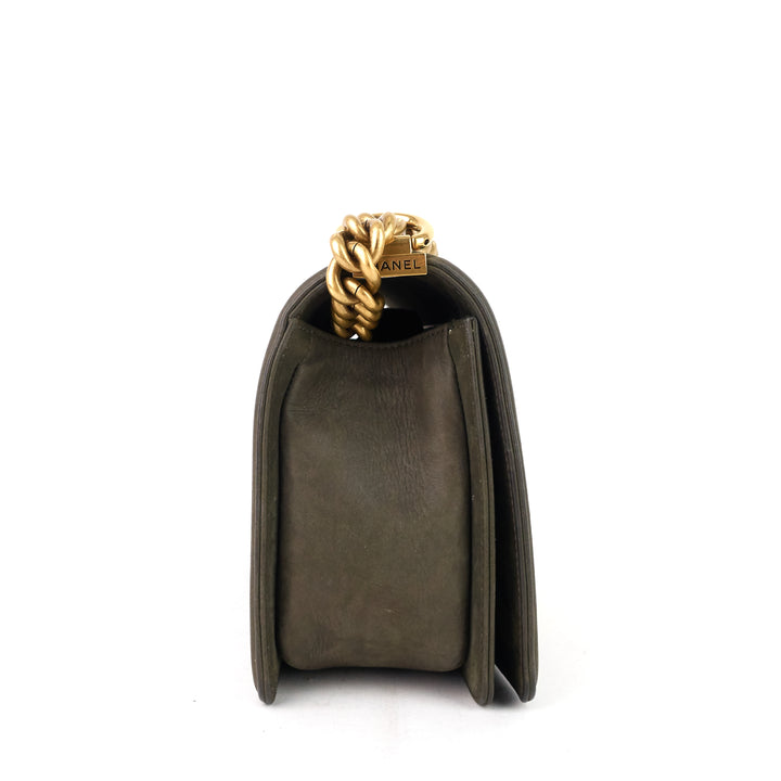 boy suede and tweed flap bag