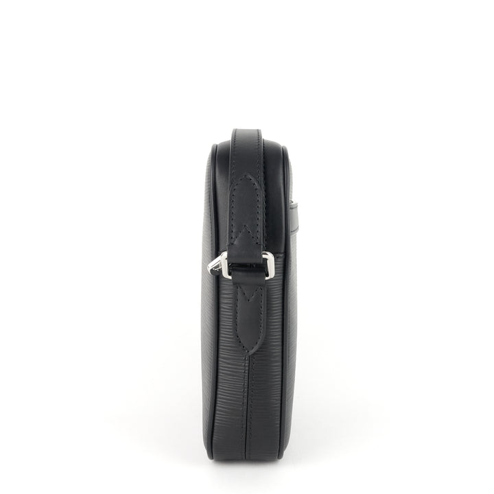danube slim black epi leather bag