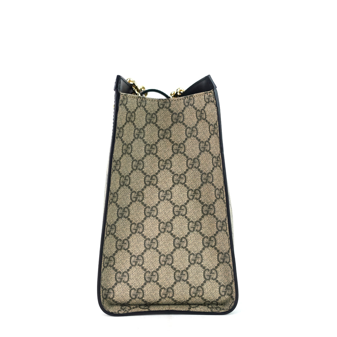 medium supreme gg canvas padlock shoulder bag