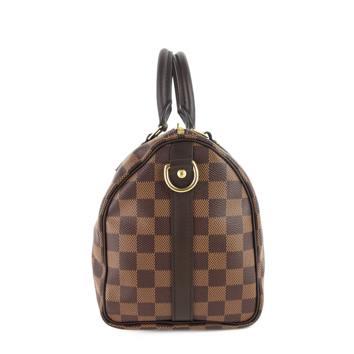 speedy 25 bandoulière damier ebene canvas bag