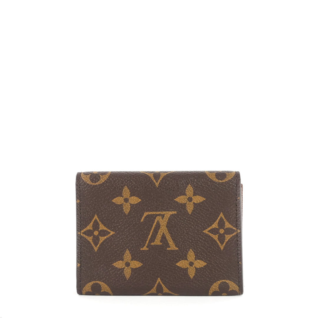 business card monogram canvas holder