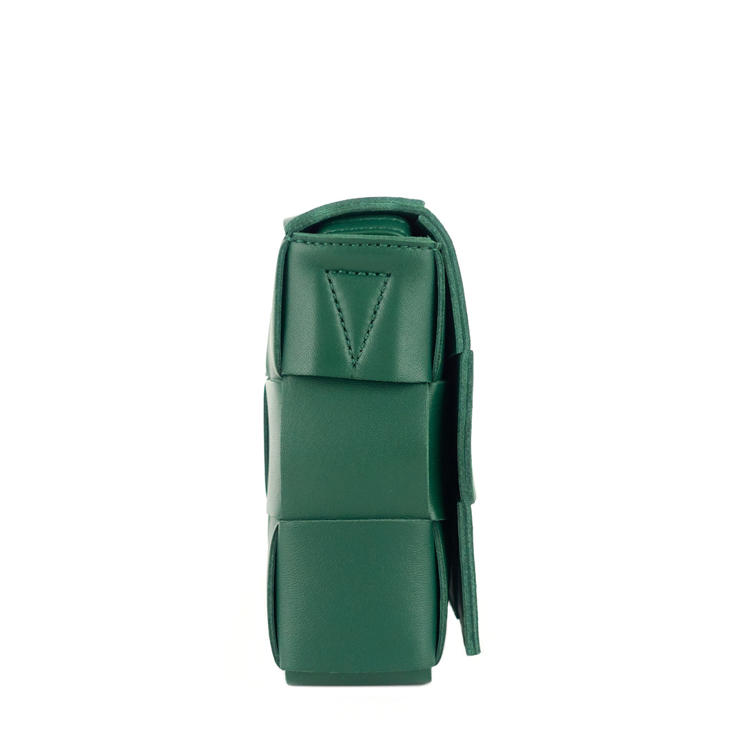 cassette intrecciato leather maxi crossbody bag