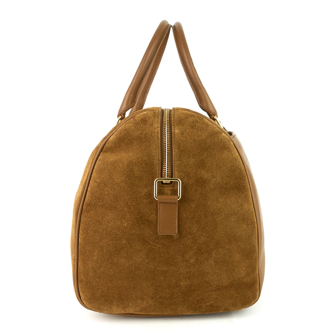 classic 12 suede and leather duffle bag