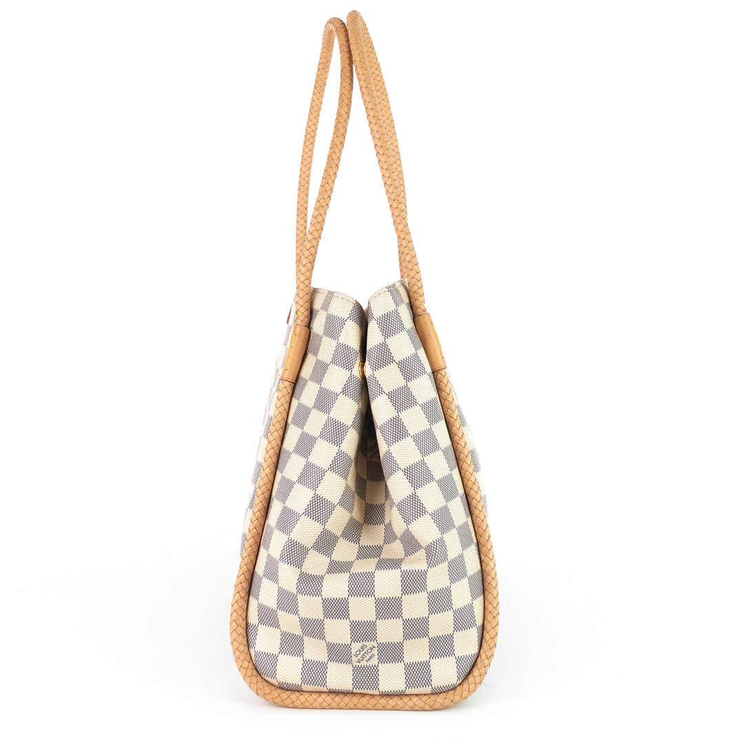 propriano damier azur canvas tote bag