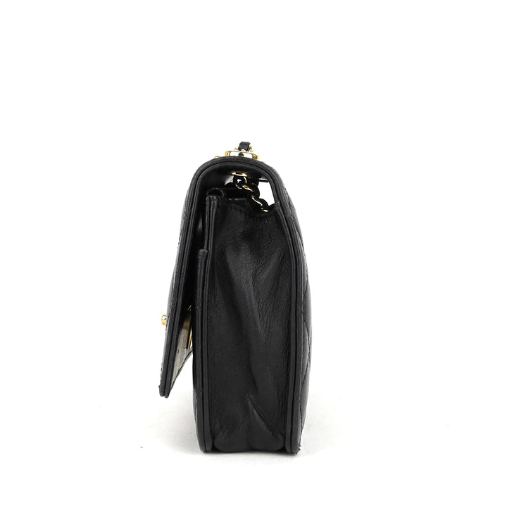 trendy cc lambskin leather wallet on chain