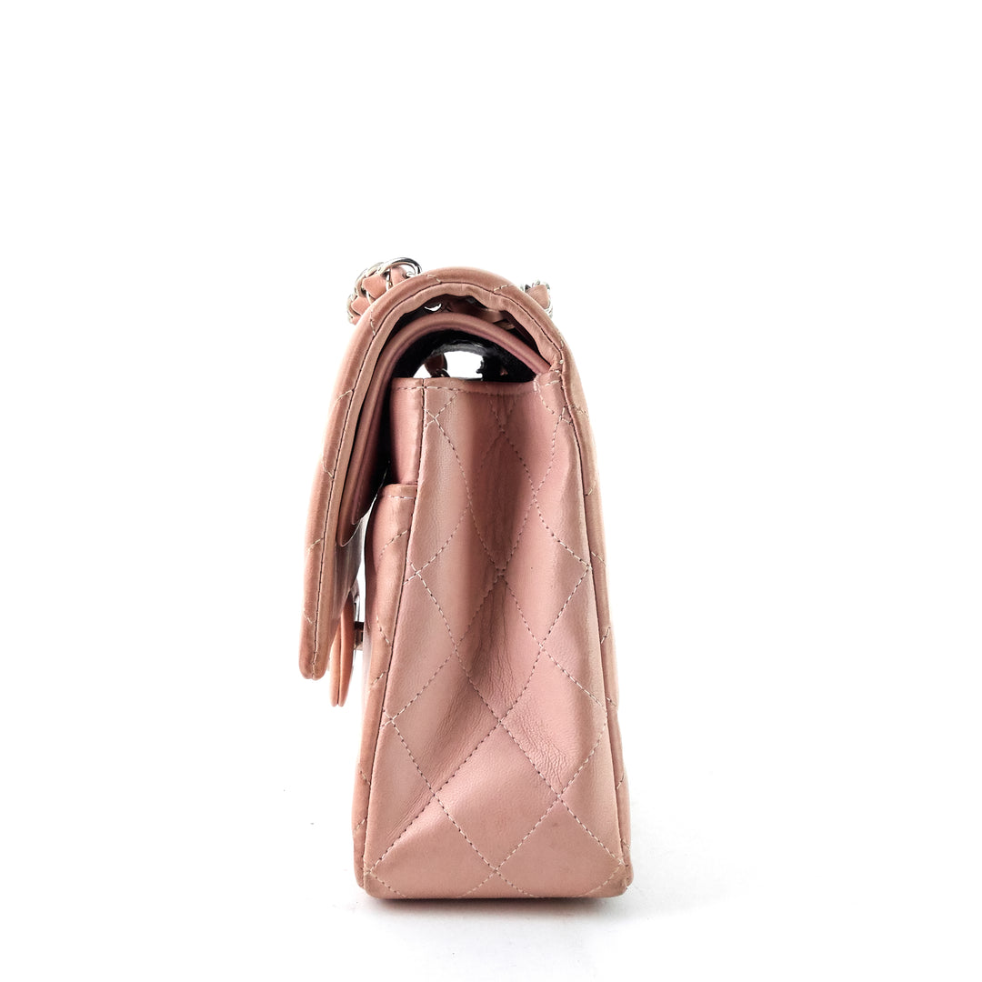 classic double flap medium lambskin leather bag