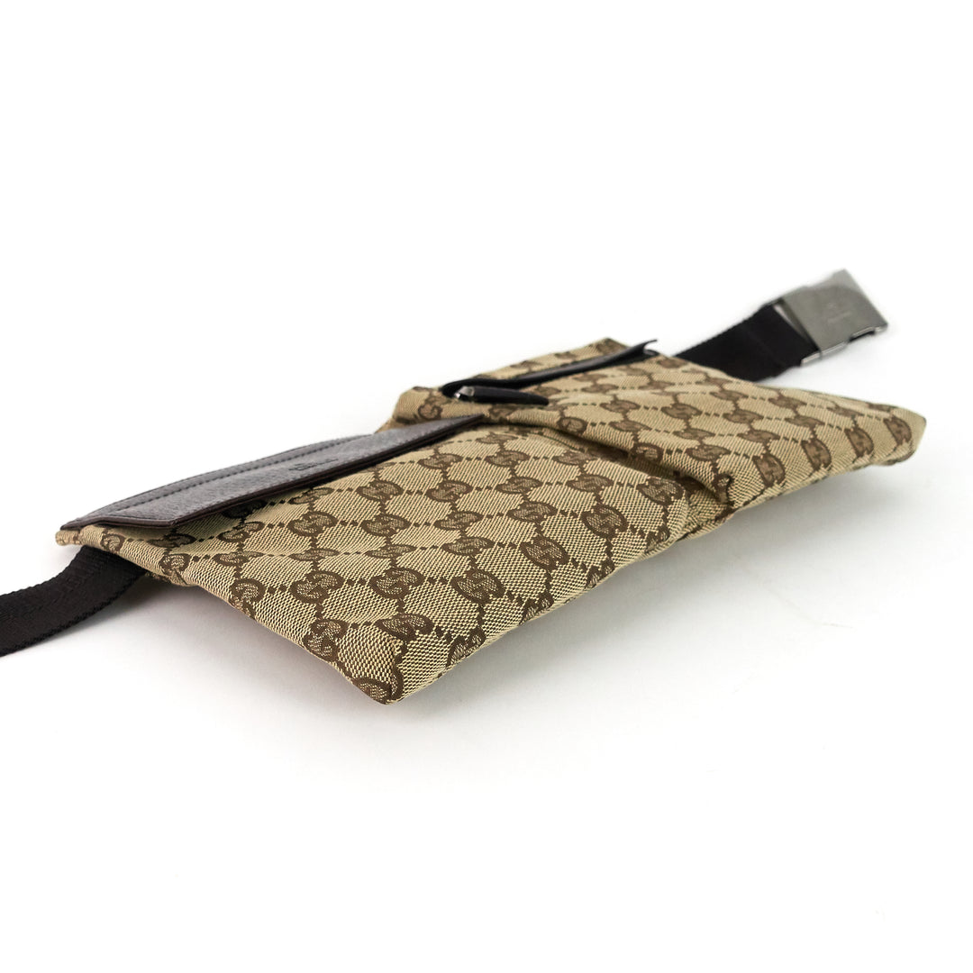 gg canvas waist belt bag
