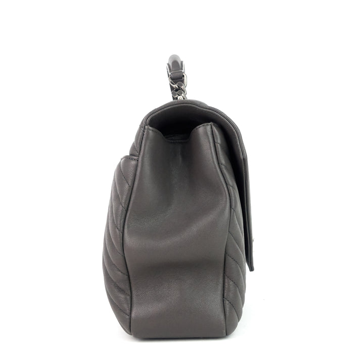 collège large calf leather shoulder bag