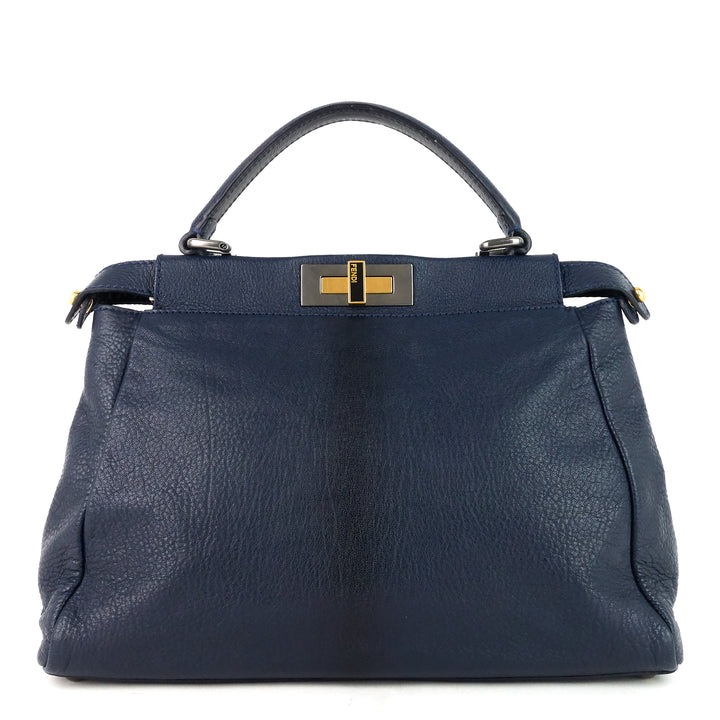 peekaboo regular ombre goatskin leather bag