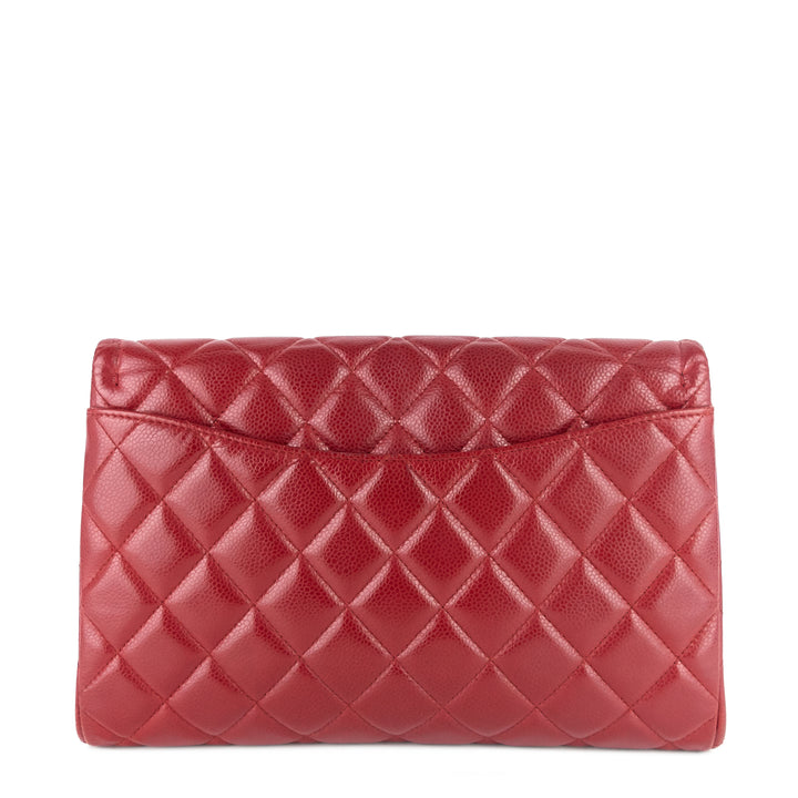 quilted caviar new clutch with chain bag