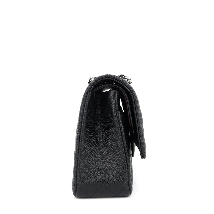 classic double flap medium caviar leather bag