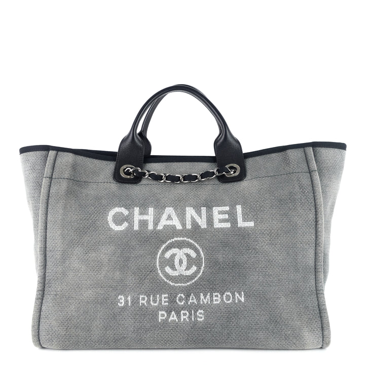 deauville medium canvas shopping tote bag