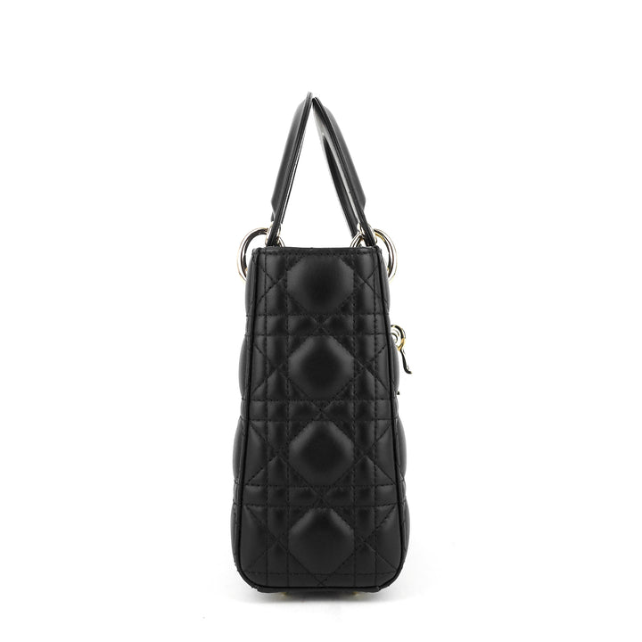 lady dior small cannage leather handbag