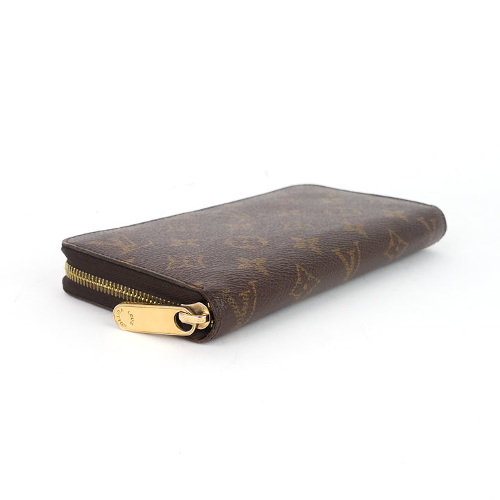 zippy monogram canvas wallet