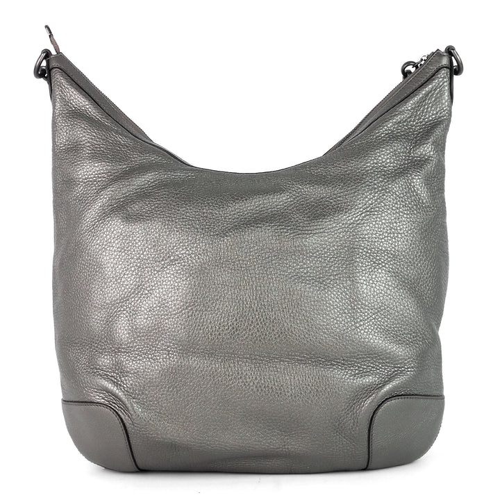 soho chain pebbled calf leather hobo bag