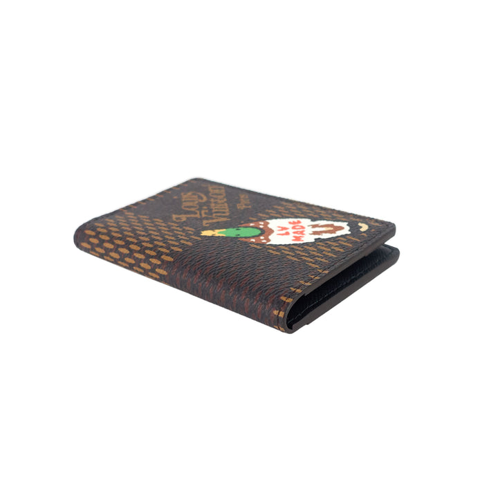 nigo pocket organizer giant damier ebene canvas wallet