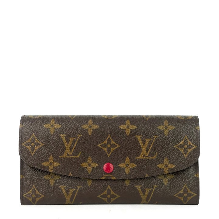 emilie fuchsia monogram canvas wallet