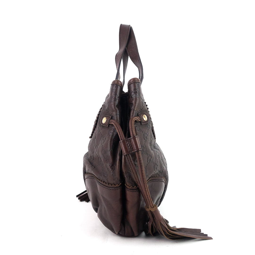 tribeca guccissima leather tote bag