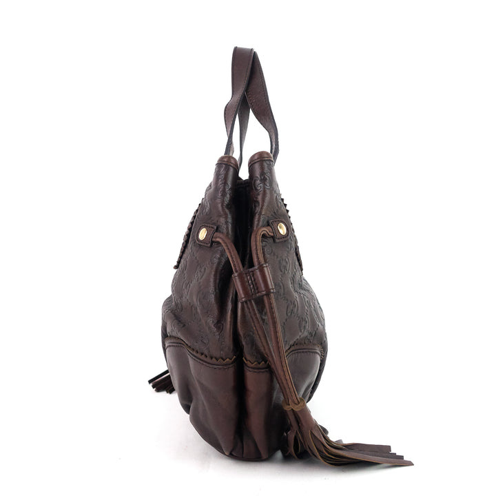 tribeca guccissima leather tote bag