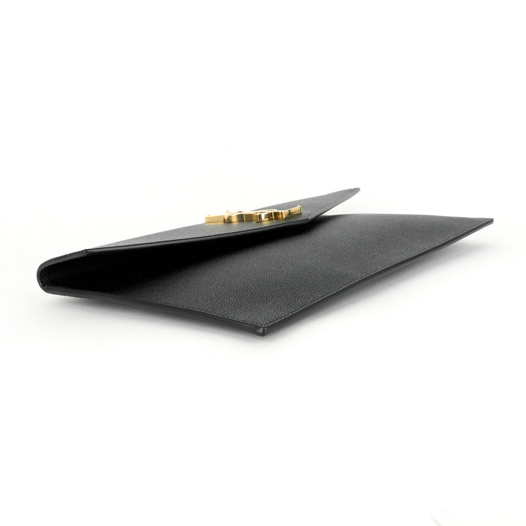 uptown grain de poudre leather clutch bag