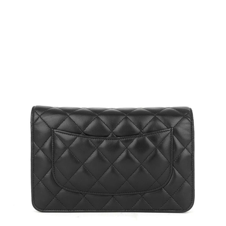 wallet on chain lambskin leather bag