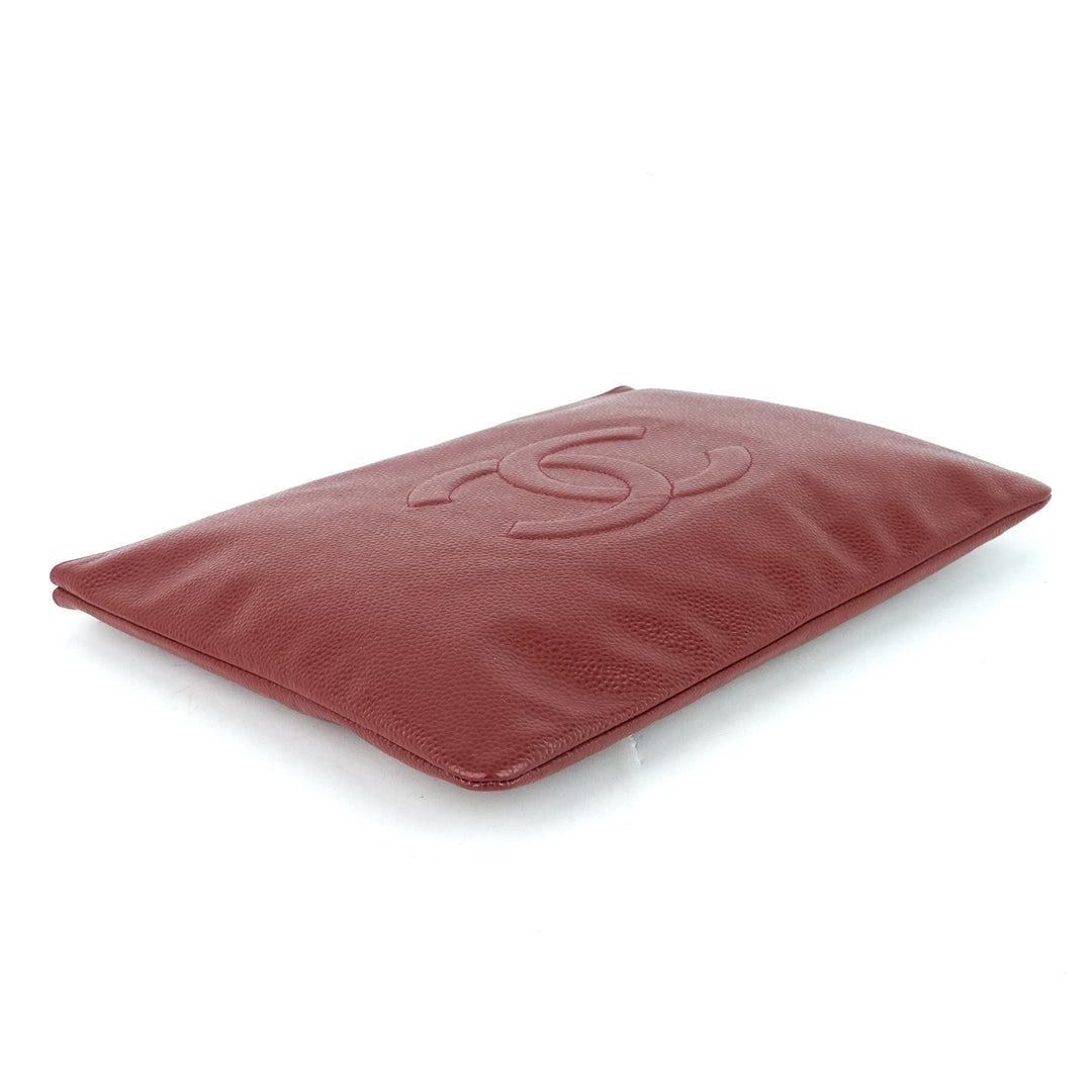 timeless cc caviar leather pouch