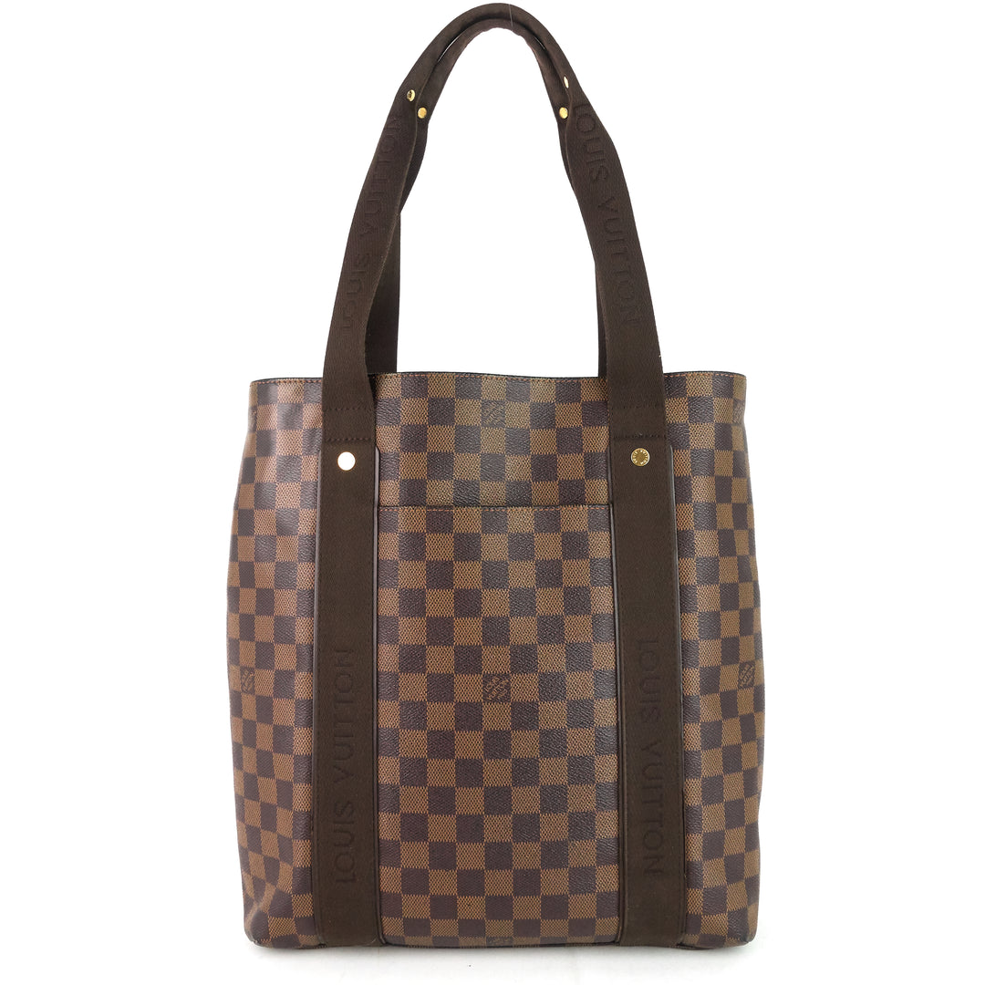 cabas beaubourg damier ebene canvas tote bag