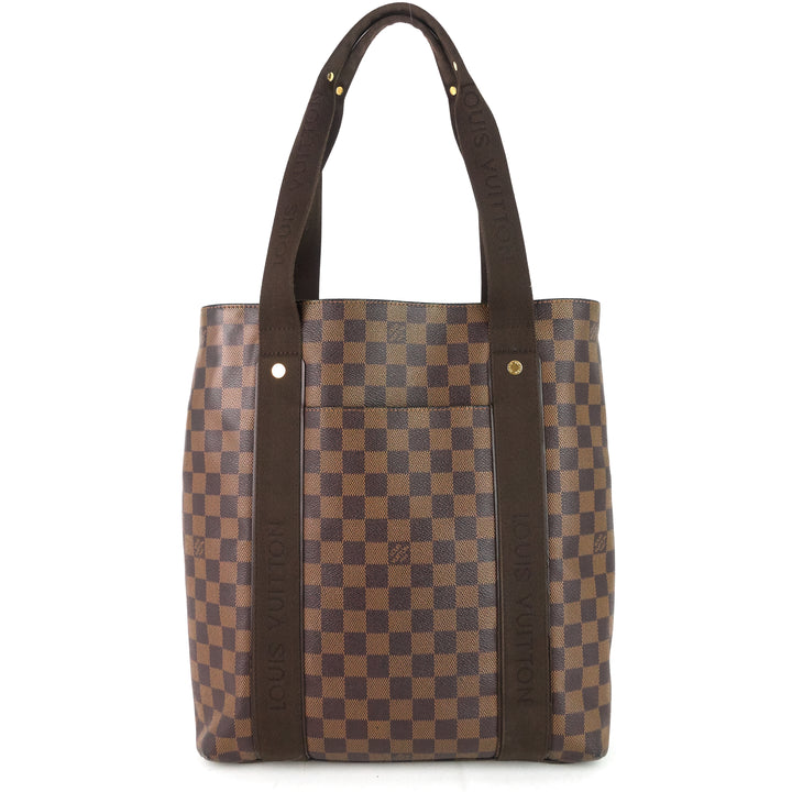 cabas beaubourg damier ebene canvas tote bag