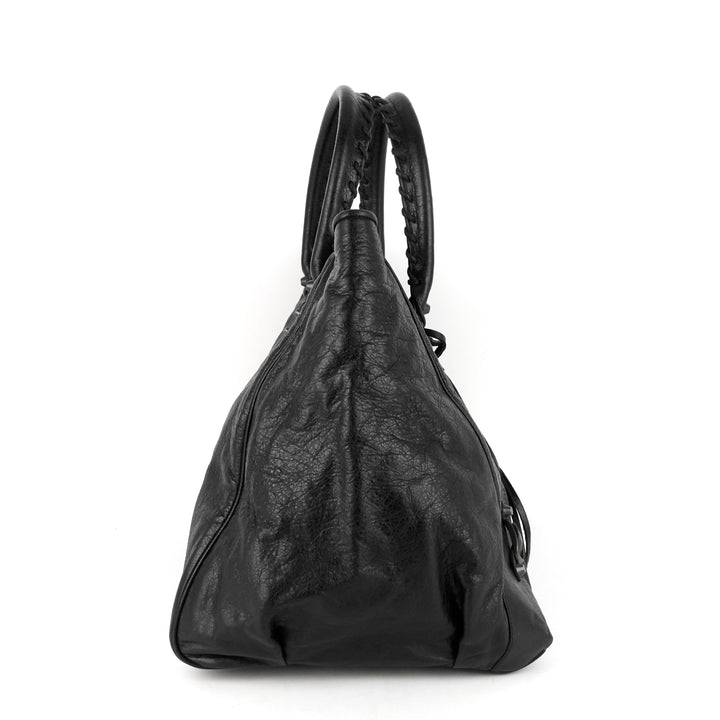 sunday large lambskin leather tote bag
