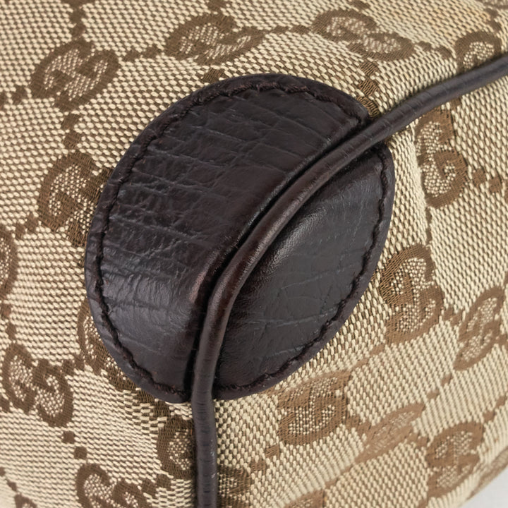 vintage small gg canvas boston bag