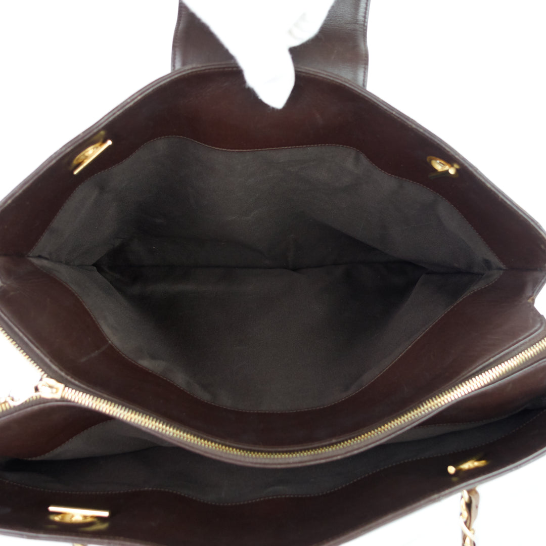 vintage supermodel weekender large calfskin leather bag