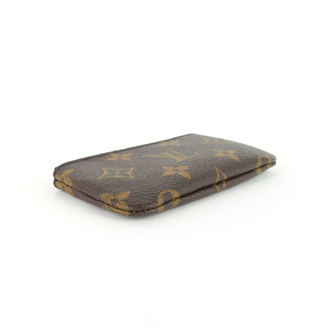 key monogram canvas pouch