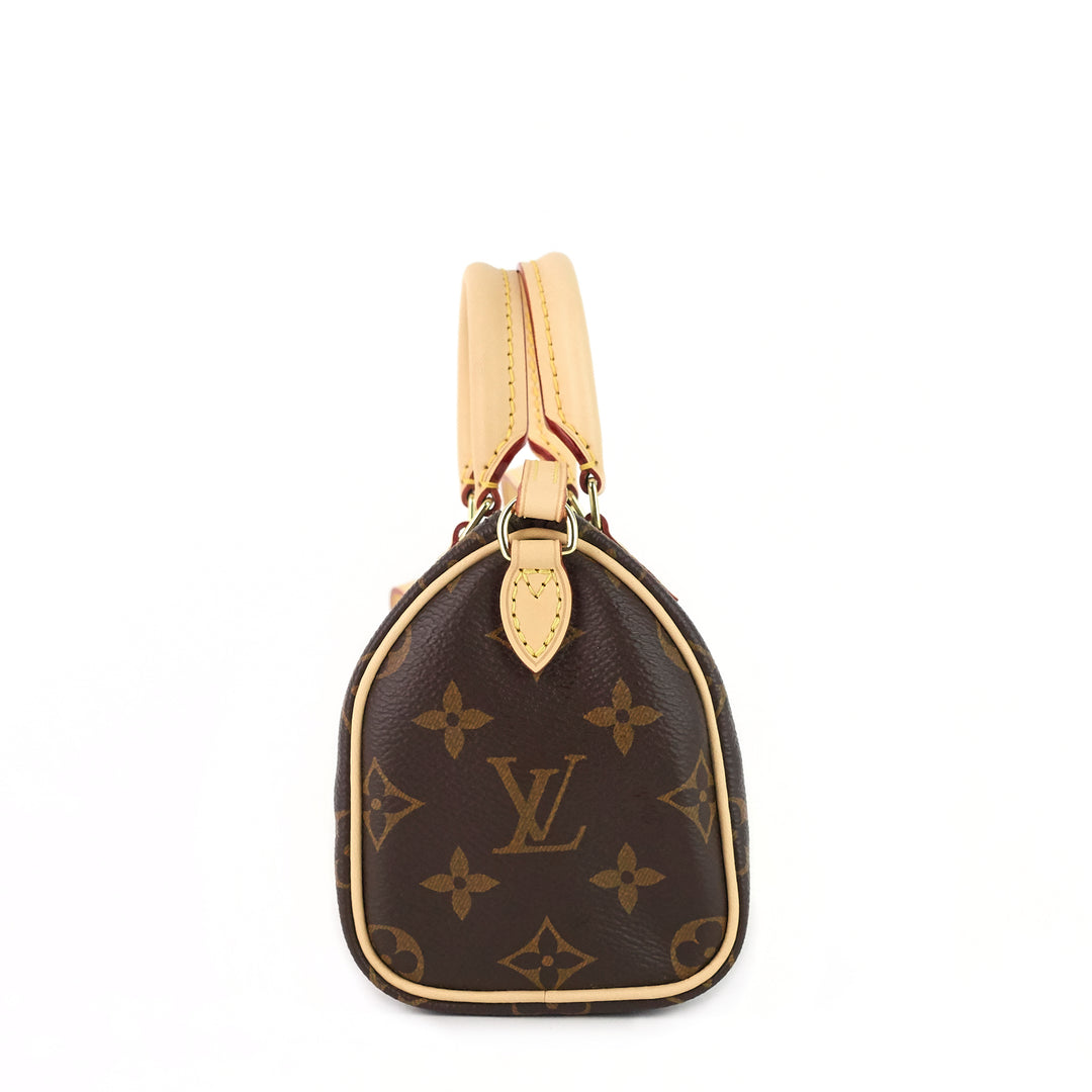 speedy nano monogram canvas bag