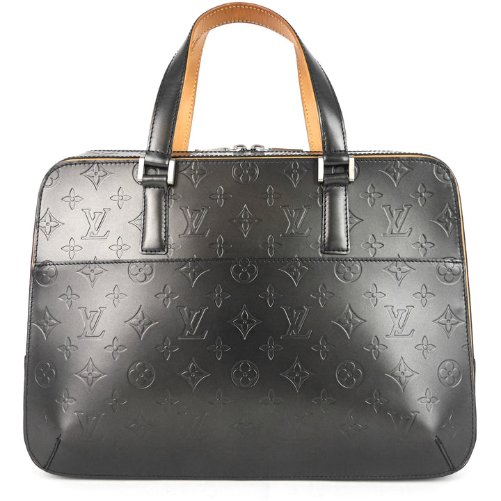 malden monogram mat leather bag